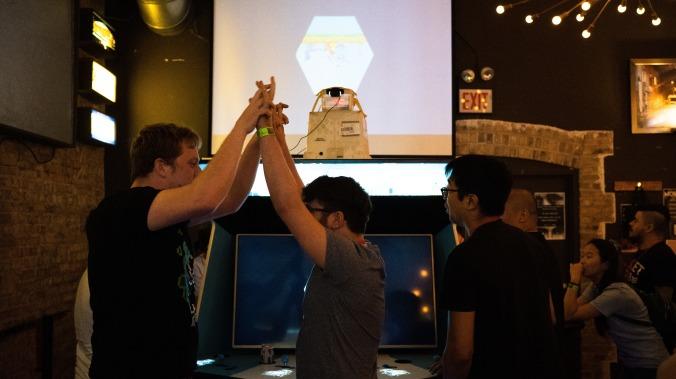 Players high-fiving after a match